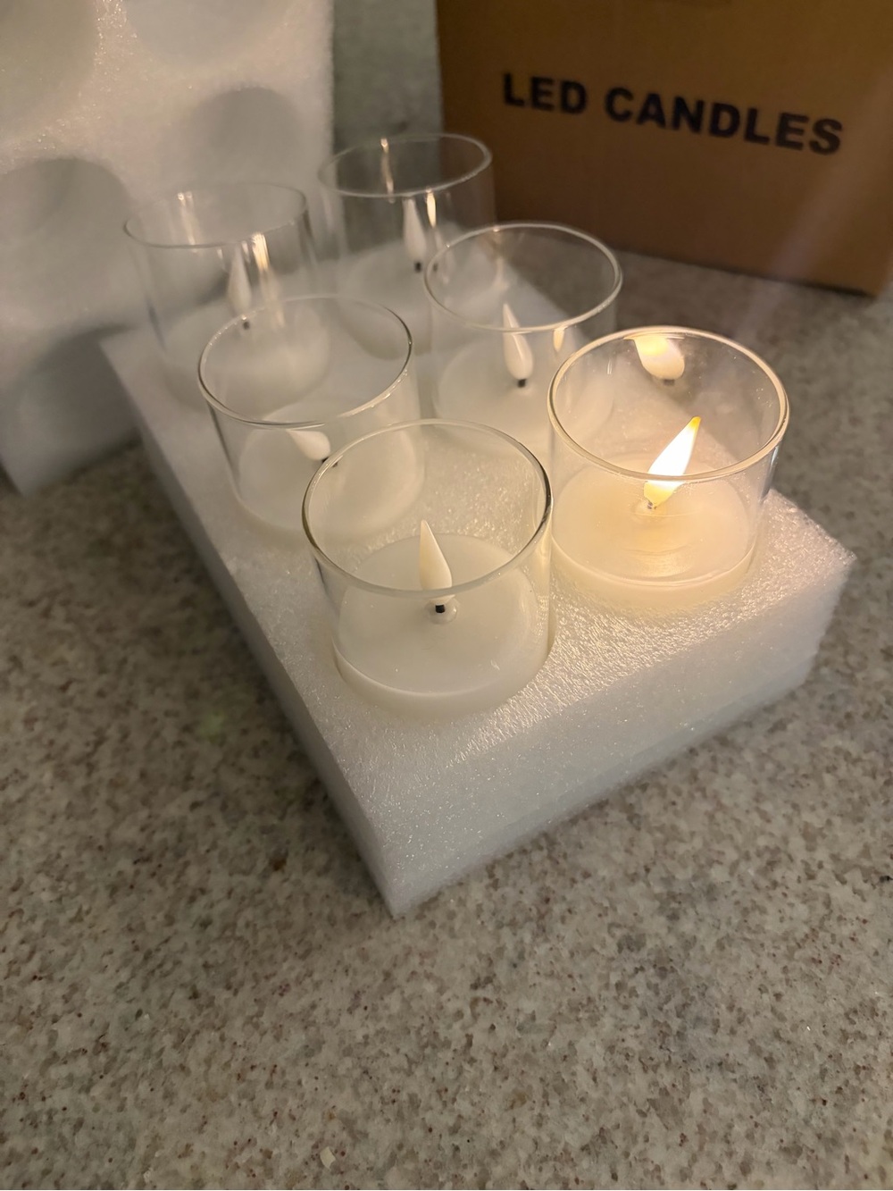 LED Votive Candles in White - Set of 6